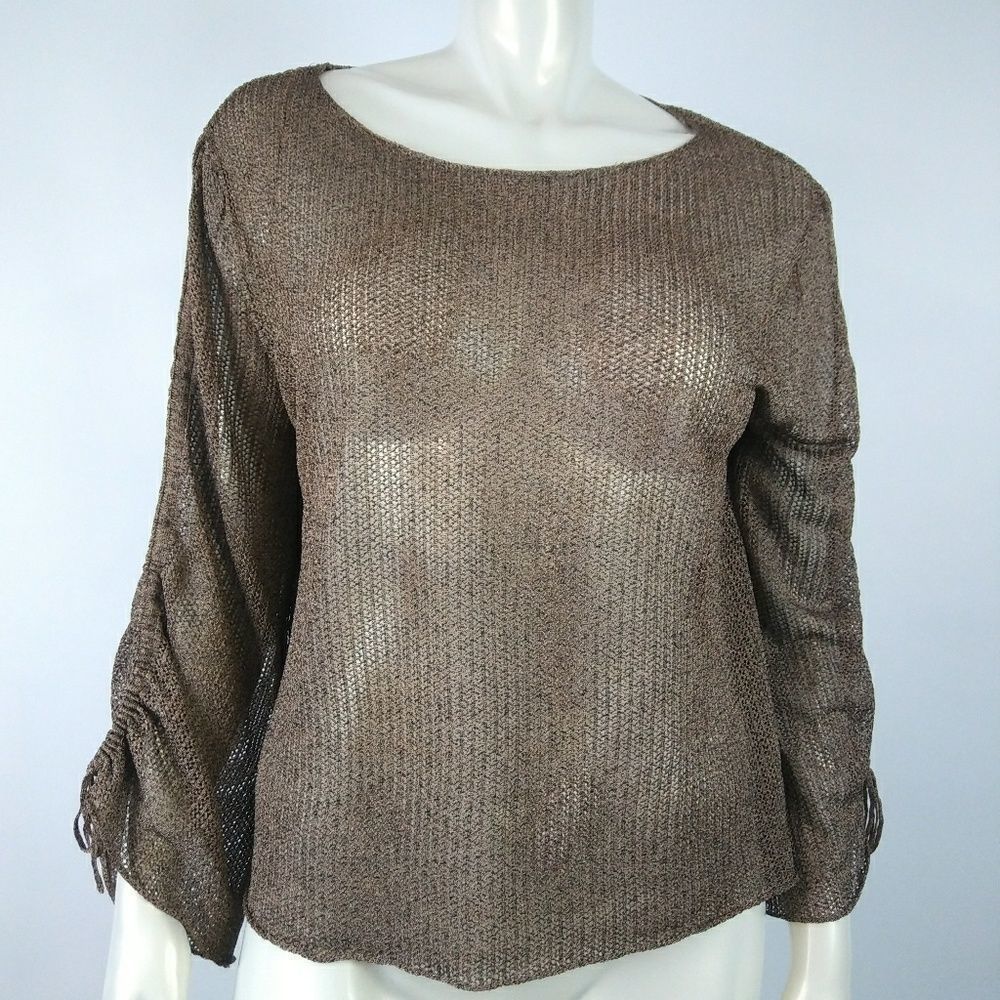 ZARA KNIT See Through‎ Blouse Top Swimsuit Cover Up
